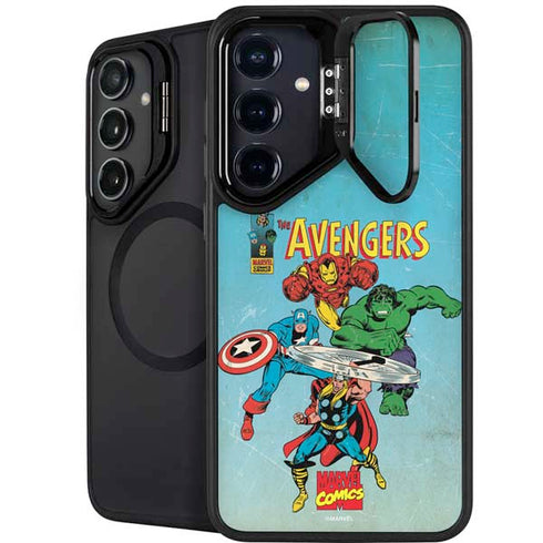 Marvel Classic Comics The Avengers Galaxy S25 Kickstand Case
